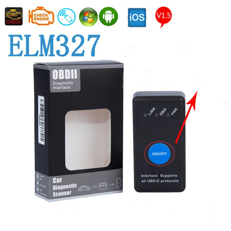 ELM327 OBD2 Bluetooth V1.5 автомобильный диагностический инструмент ELM 327 OBD II сканер