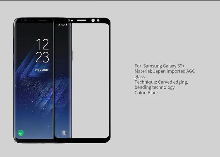 NILLKIN 9H твердость 3D закругленные края полное покрытие закаленное стекло для samsung Galaxy S9 Plus S9 Защитная пленка для экрана 0,33 мм 6,2''