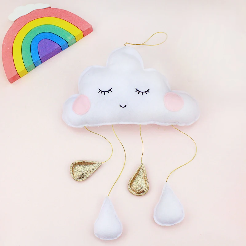 Nordic Decoration Home Cartoon Cloud Raindrops Wall Hanging Decorations Creative Shooting Props Kids Room Accessories | Дом и сад