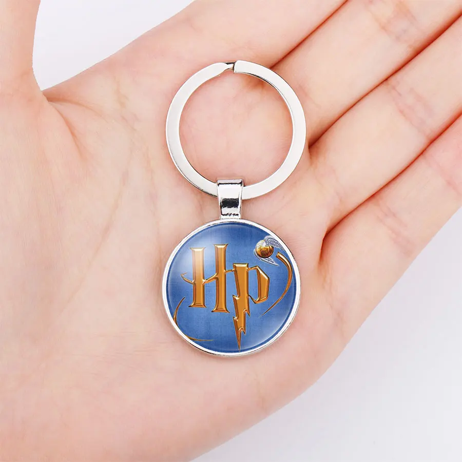 Брелок Harry Platform 9 3/4 Golden Snitch Deathly стеклянный кабошон ювелирный держатель ключей