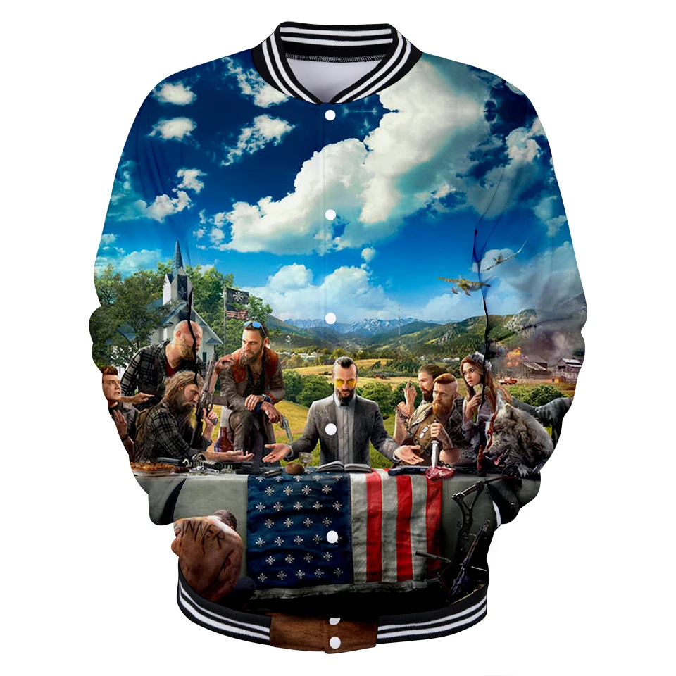 

Far Cry 5 3D Printed Baseball Jackets Women/Men Casual Long Sleeve Jackets Hot Sale Popular Game Fashion Streetwear Clothes