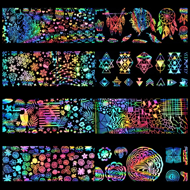 8 видов стикеров для ногтей Волшебная звезда термопереводные маникюрные