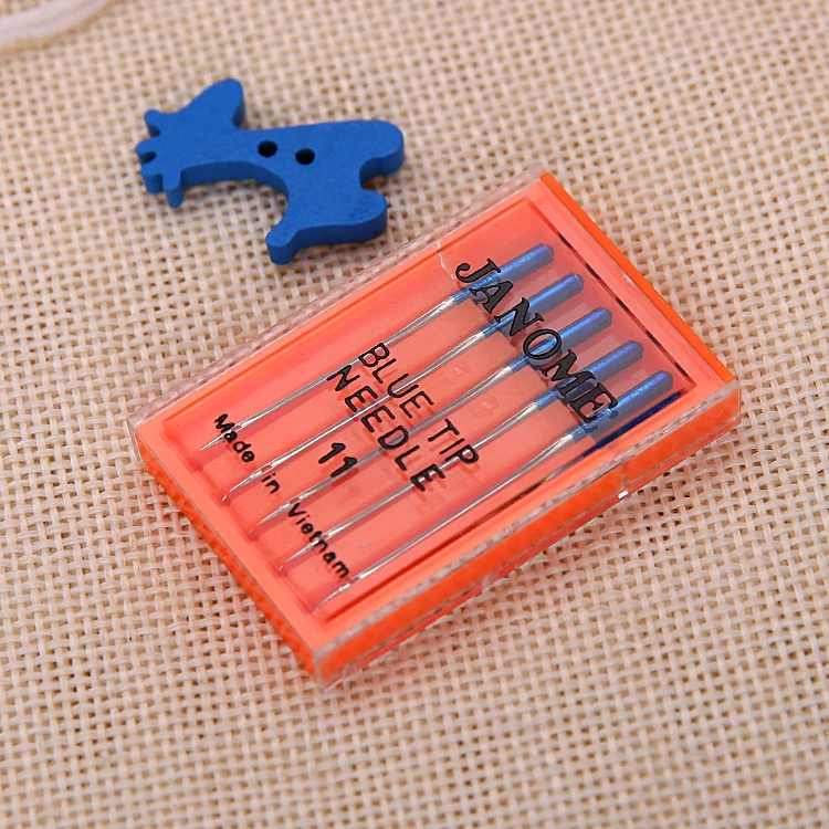 Бесплатная доставка детали бытовой швейной машины синие наконечники игл (5 шт.)