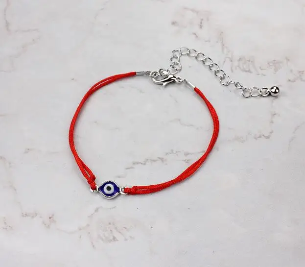 Браслеты цепочки с Красной веревкой браслеты голубыми злыми глазами для женщин и