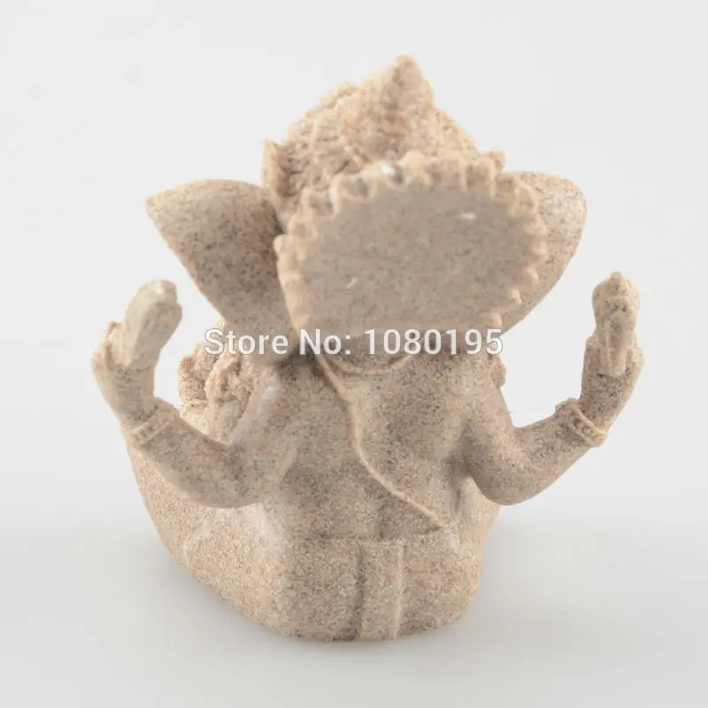 Декоративная статуэтка ручной работы из сандстона сидящего в Ганеше Будда слона