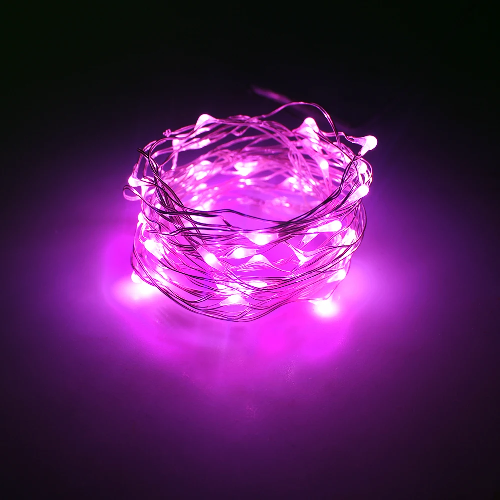 Светодиодная лента из медной проволоки 4 м 40 светодиодов на батарейках 3AA|holiday