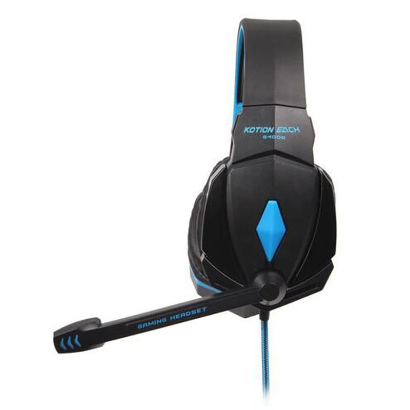Игровые наушники KOTION G4000 Pro головной гарнитур микрофона светодиодный свет стерео