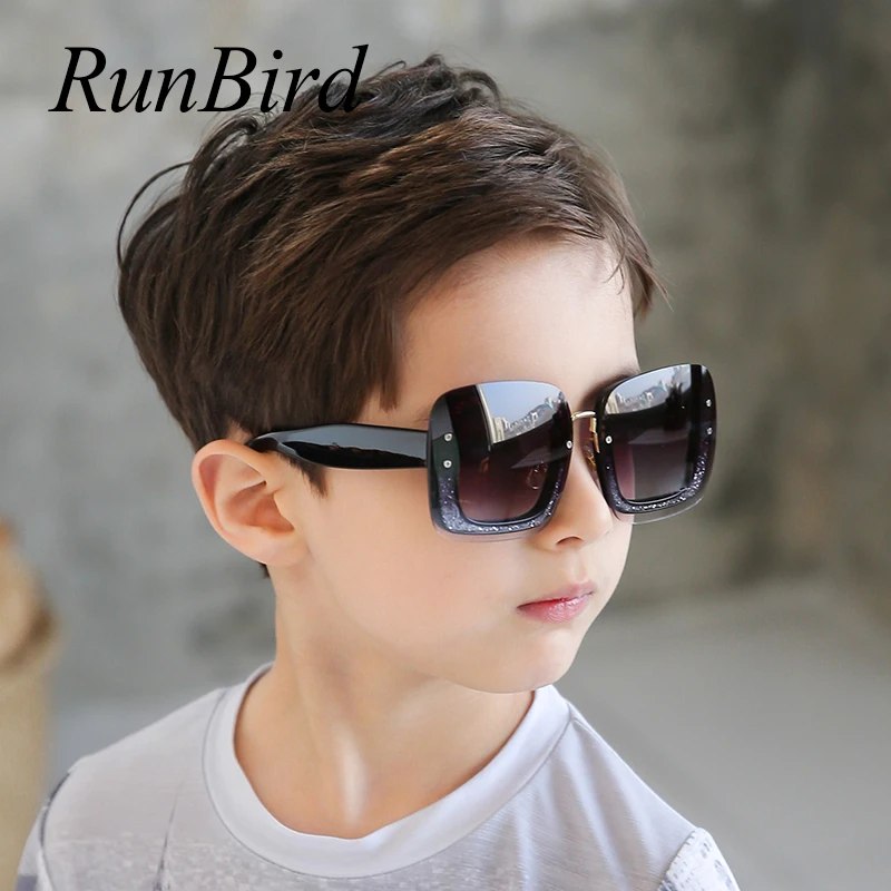 Солнцезащитные очки RunBird оверсайз для мальчиков и девочек стильные модные