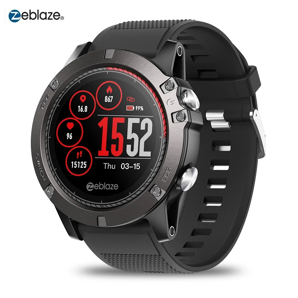 Zeblaze VIBE 3 ЭКГ умные часы GREENCELL Heart Rate Instant ECG по запросу цветной дисплей монитор сна