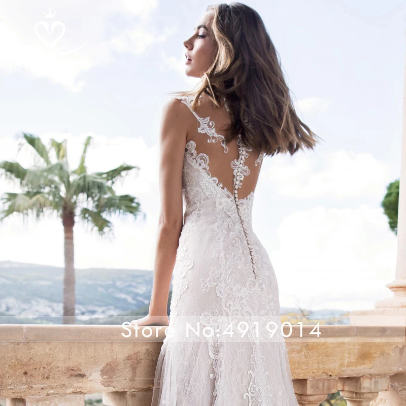 Swanskirt винтажное свадебное платье русалки со съемным шлейфом модное кружевное платье для невесты принцессы Vestido de Noiva K177