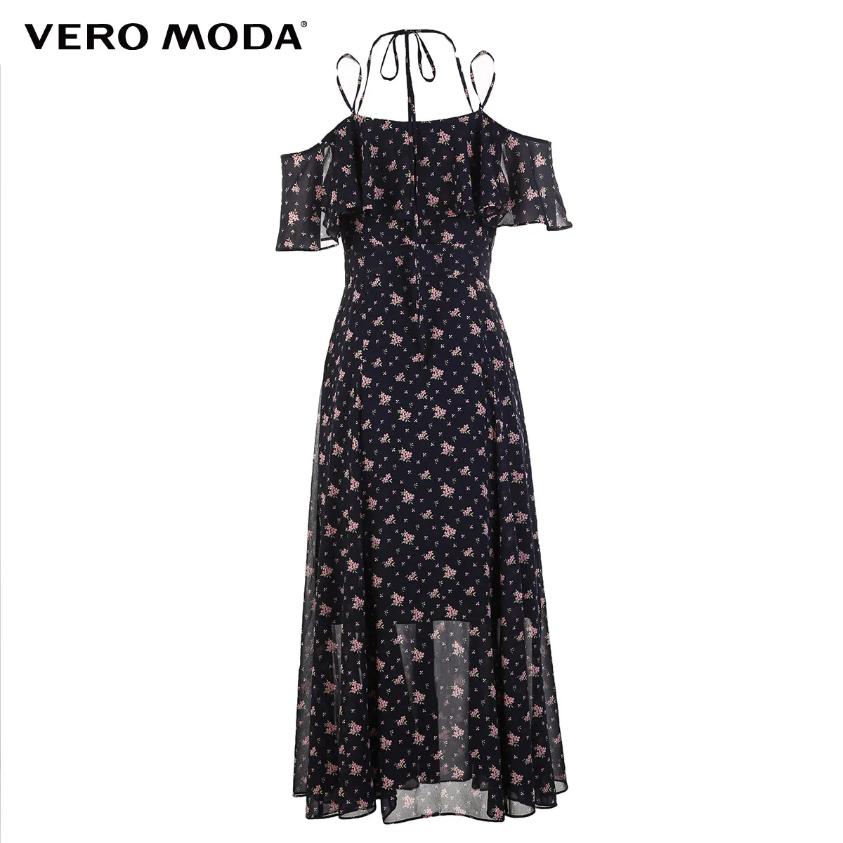 Vero Moda платье летнее женское плиссированное на бретелях с цветочным принтом