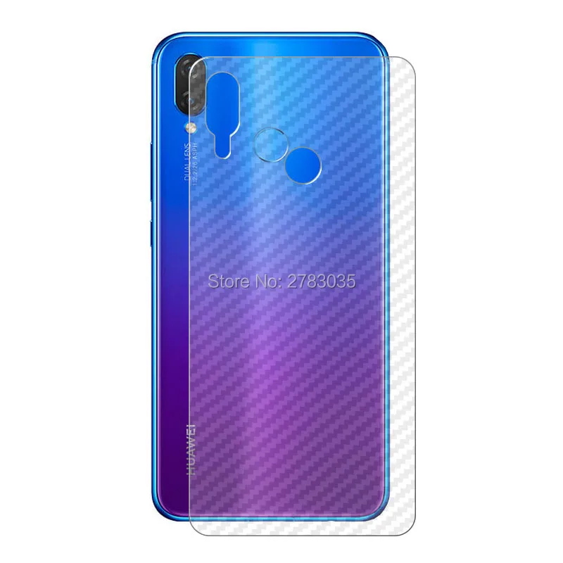 Для Huawei Nova 3i / P Smart Plus 2 шт. = мягкая задняя пленка из углеродного волокна +
