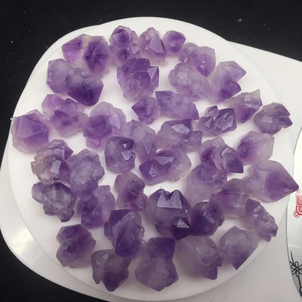 40 шт. в партии натуральный камень и минералы аметист кристаллическая точка
