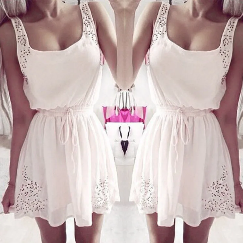 Sexy Summer Women Casual Dresses Sleeveless Short Mini Dress XS New Arrival Evening Party | Женская одежда
