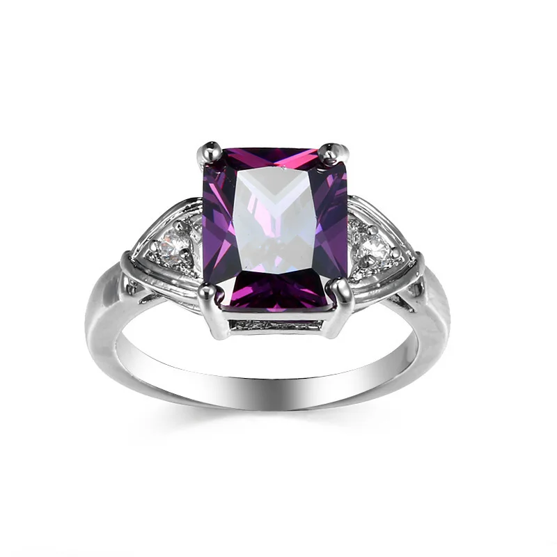 Роскошные 2 ct CZ кольцо с крупным камнем Новые поступления 4 зубец циркония