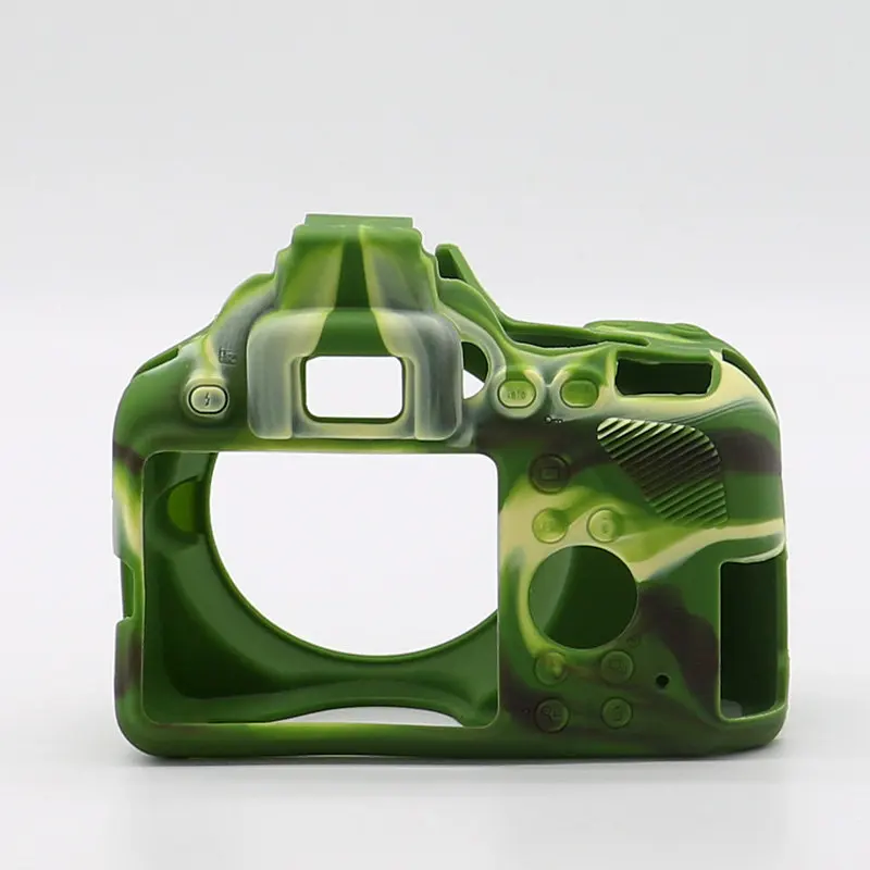 Camouflage Силиконовая кожа брони чехол защитный чехол для Nikon D3500 DSLR только цифровая камера - Цвет: Camouflage