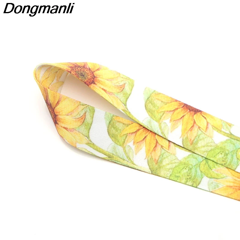 P3538 Dongmanli Подсолнух брелок Lanyards Id бейдж держатель ID карта Пропуск Тренажерный зал