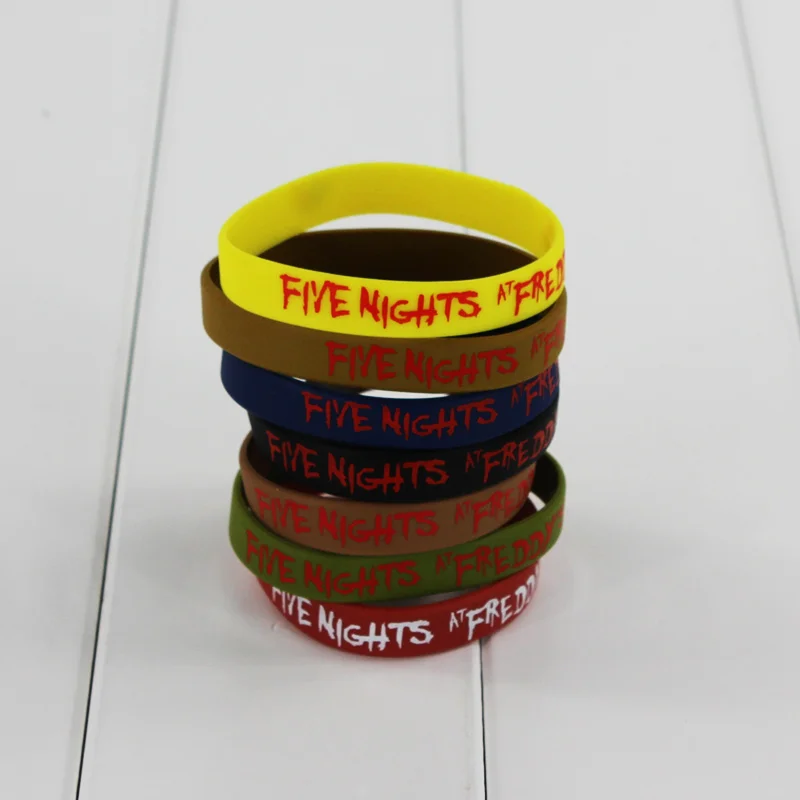 7 шт/лот Five Nights At Freddy's силиконовый браслет на запястье FNAF детские игрушки-персонажи Рождественский подарок