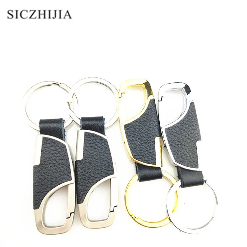 Кожа и пряжка из металлического сплава мужские черный Автомобильный брелок для