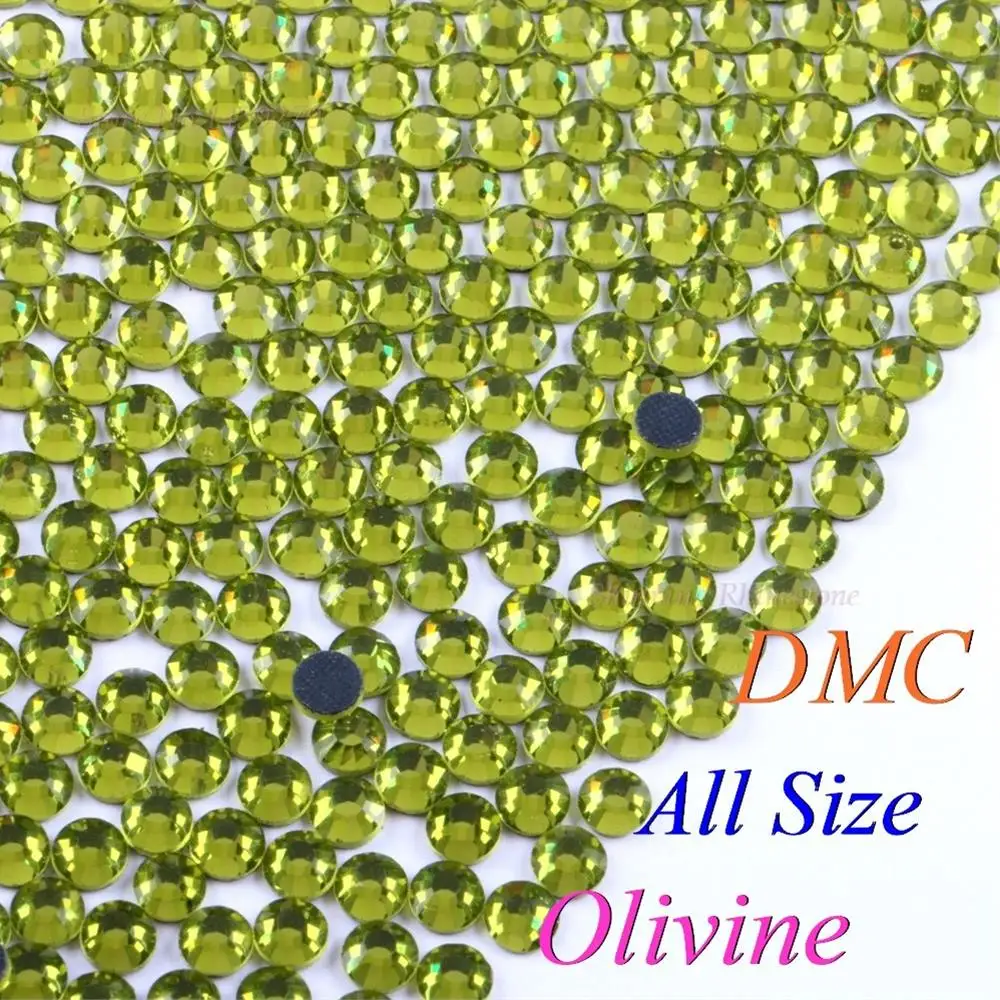Стразы DMC Olivine SS6 SS10 SS16 SS20 SS30 разных размеров стеклянные кристаллы горячей
