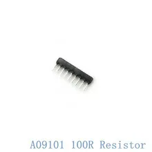 10 шт. 9Pin резистор сетевой массив A09-101 100R A101 2 54 мм Pin SIP-9 | Электроника