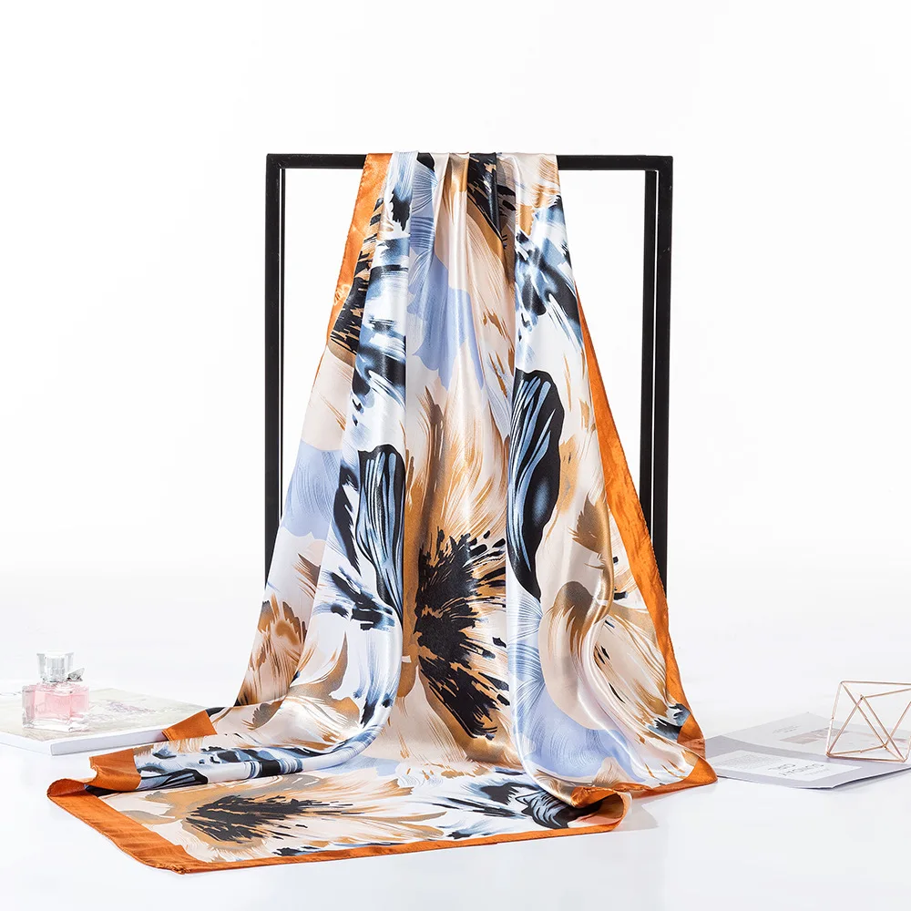 Новая Бандана с цветочным принтом шарфы для женщин осень зима Boho пляжная шаль для девочек элегантный дамы повседневное Длинный мягкий шарф - Цвет: 5