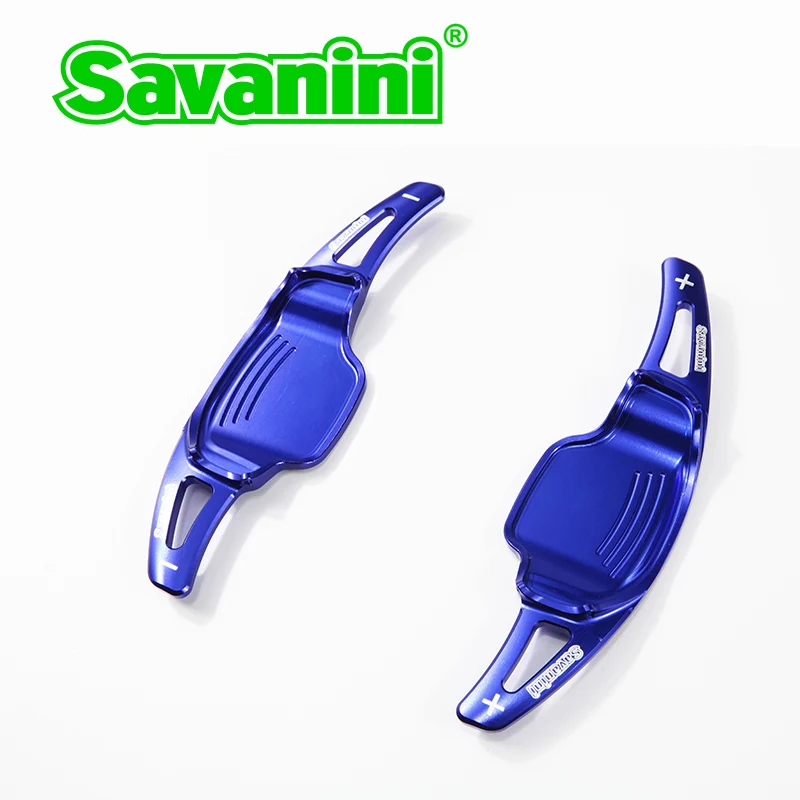 Синий Savanini алюминиевые подрулевые лепестки DSG Shift Paddle Shifter расширение для Buick Regal GS и Camaro(2011-) Авто Стайлинг - Цвет: Синий