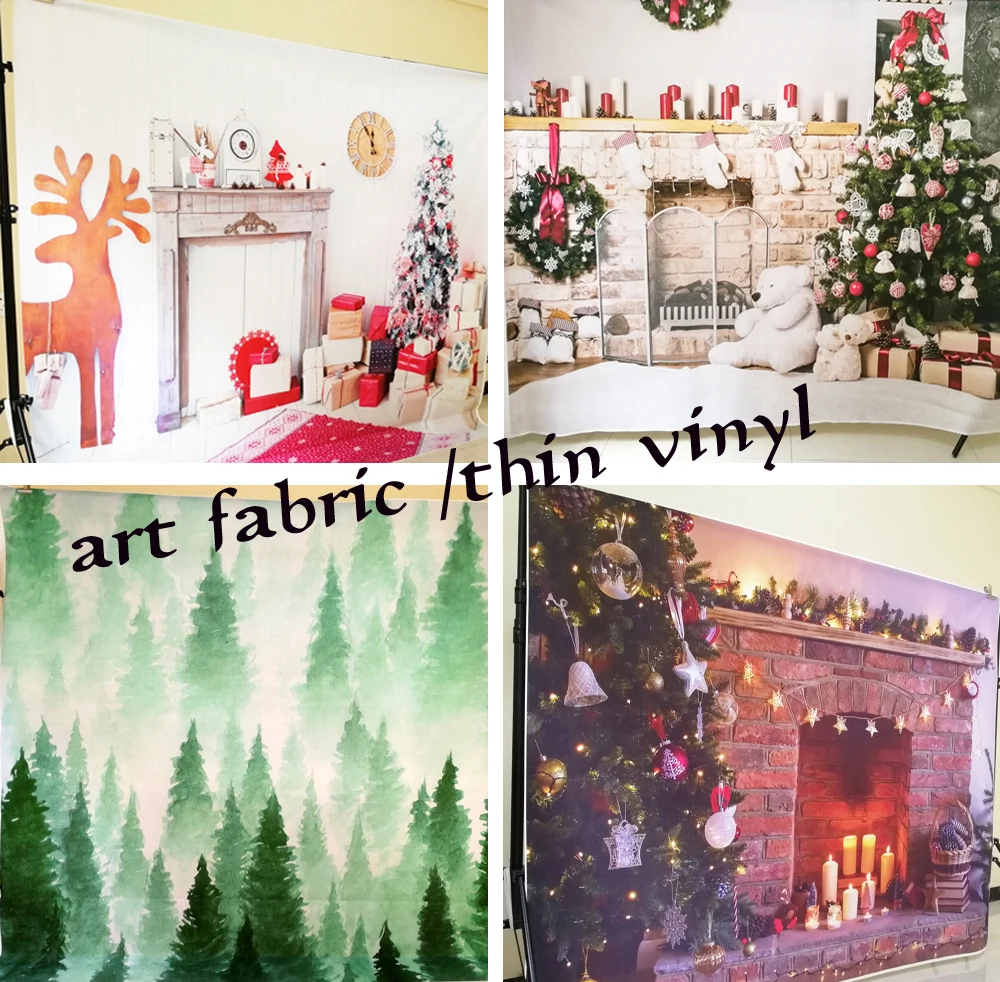 HUAYI photography backdrops ChristmasStars lights on wood Christmasphoto backdrop background party decorations Xt-7216 | Электроника