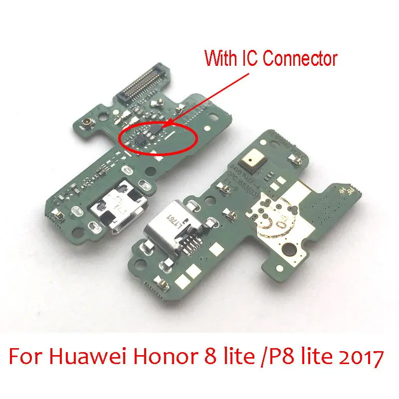 Микрофонный модуль+ USB плата с зарядным портом, гибкий кабель, соединительные части для huawei Honor 8 lite/P8 lite