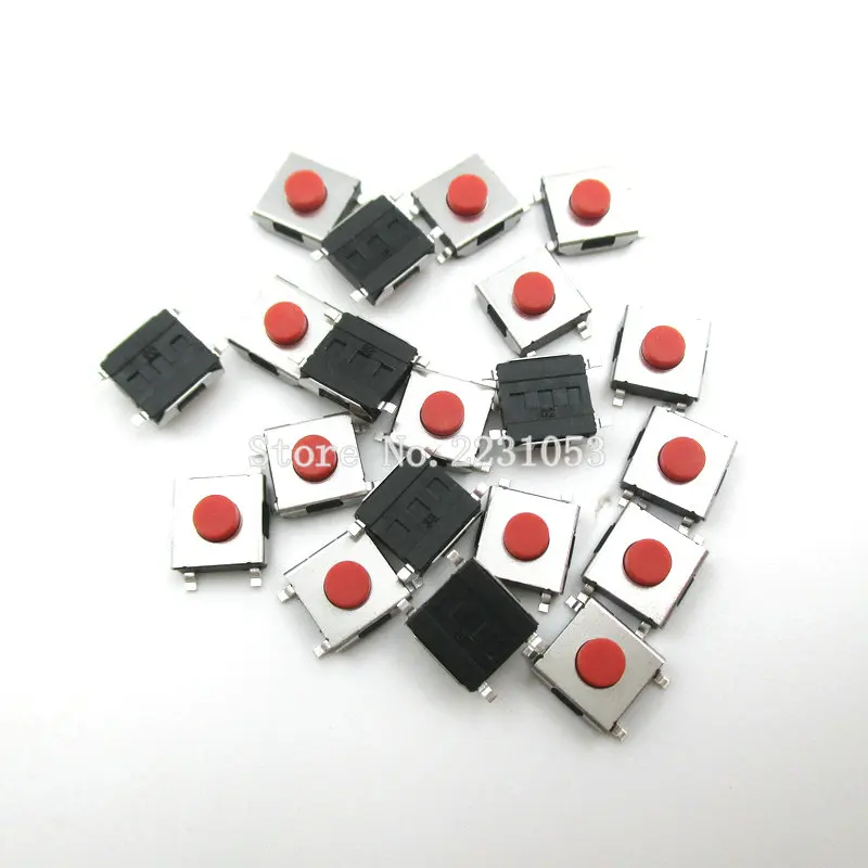 100 шт./лот 6*6*3 1 мм SMD переключатель 4 контактный сенсорный микропереключатель