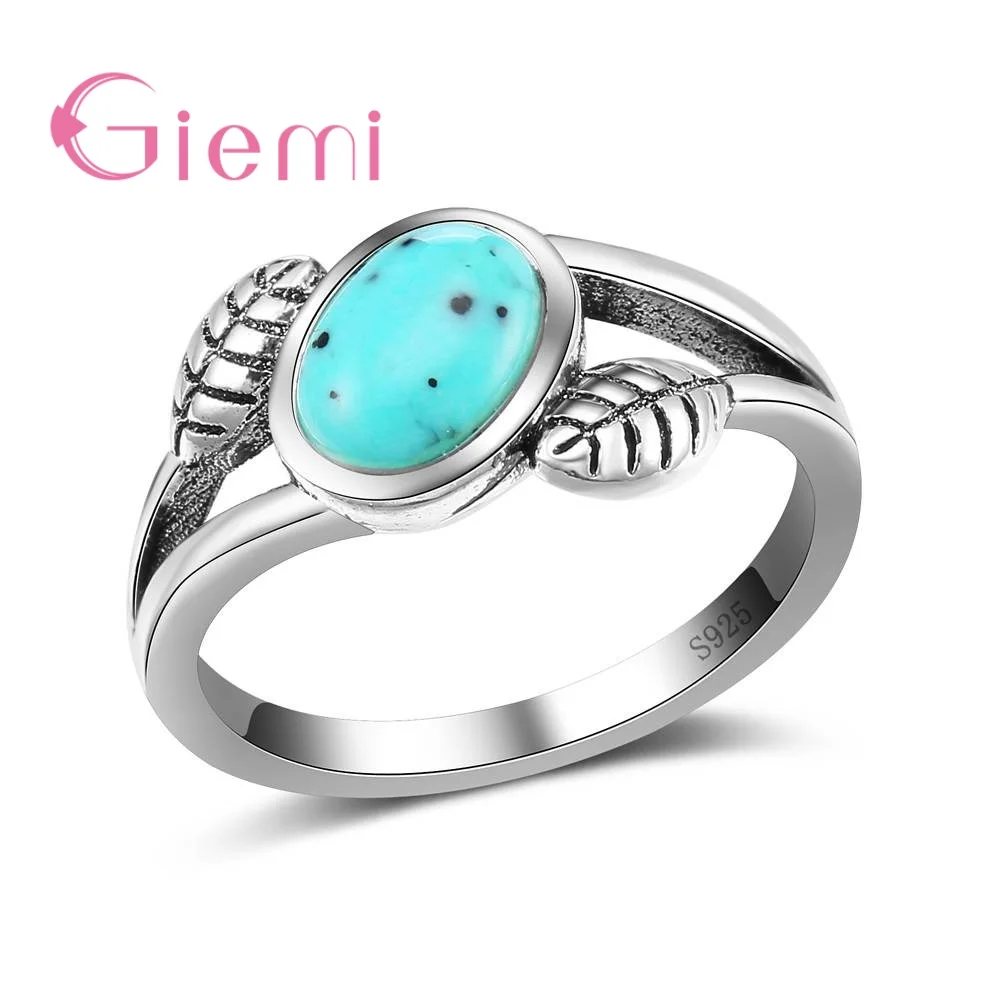 

Real 925 Sterling Silver Retro Rings Fashion Women Wedding Band Fire Opal Jewelry for Party Birthday Best Wish Female Gift