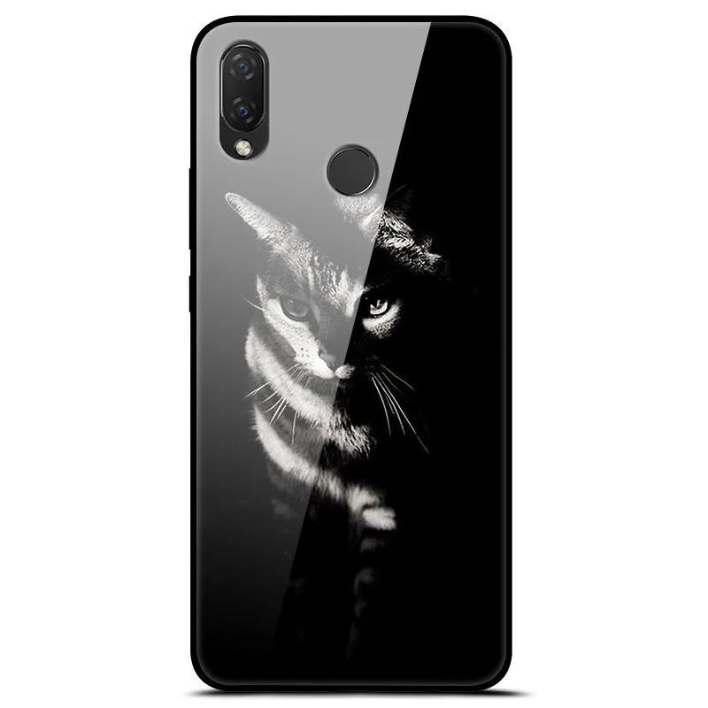 Для huawei Nova 3 чехол 6,3 ''стекло закаленное Роскошная твердая задняя крышка для huawei Nova 3 чехол для телефона NOVA3 Coque Мягкий Бампер Funda - Цвет: 58