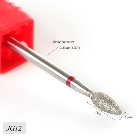 JG12 STZ 17 типов алмазных сверл для ногтей, фрезы для маникюра, фрезы, вращающиеся фрезы, устройство для педикюра, дизайн ногтей, JG01-17 - Цвет: JG12