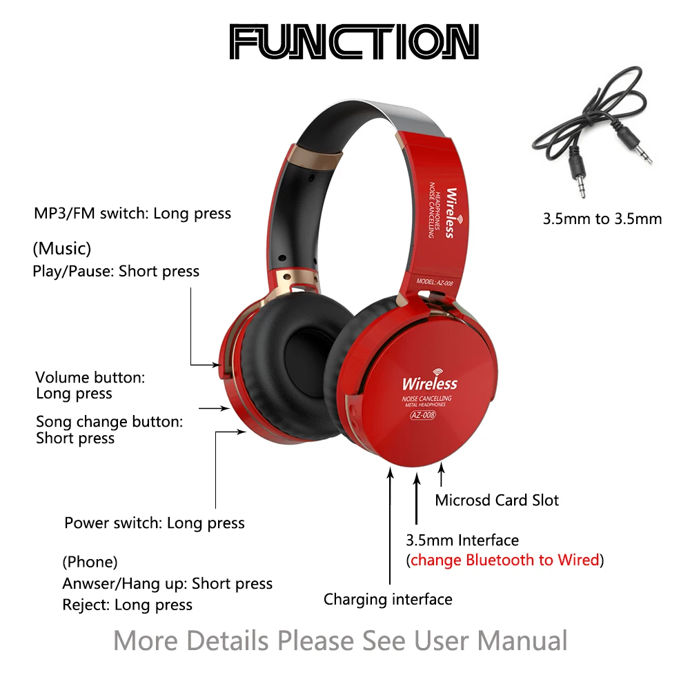 Kuman Спортивная гарнитура стерео беспроводные наушники HIFI Bluetooth с 3 5 мм