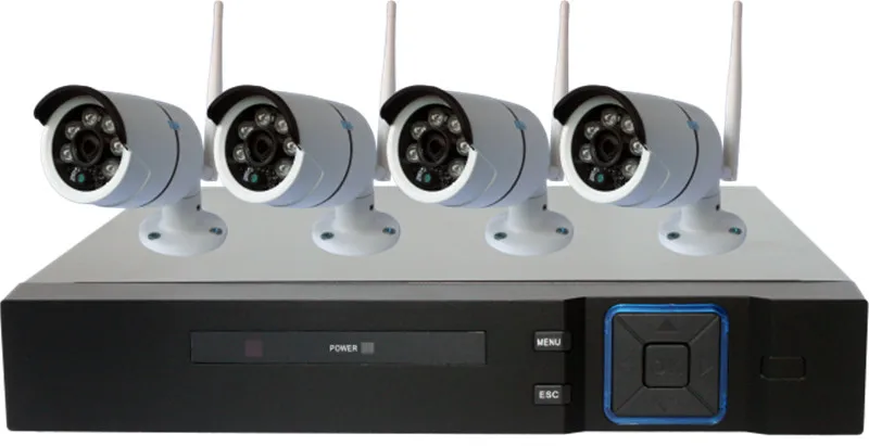 

Беспроводная цилиндрическая IP-камера 720p 4CH NVR Kit