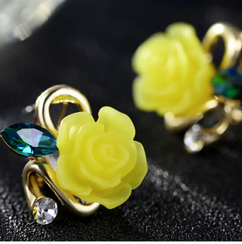 Новинка 2017 модные серьги гвоздики Лидер продаж классические золотого цвета с