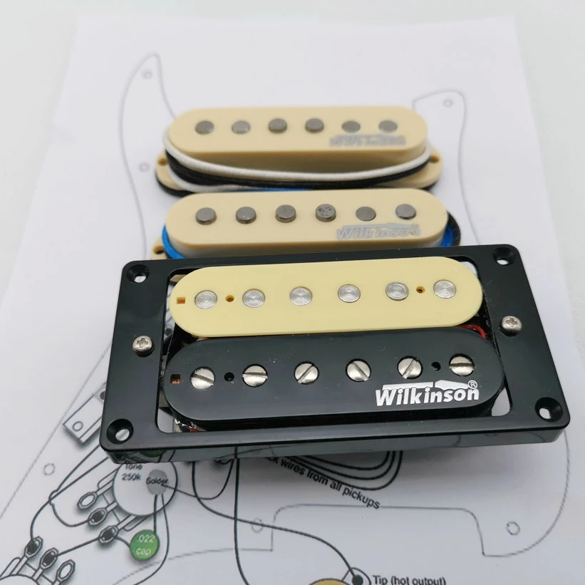 1 комплект Pickups Wilkinson WVH Alnico5 SSH Humbucker электронная гитара|Детали и аксессуары для