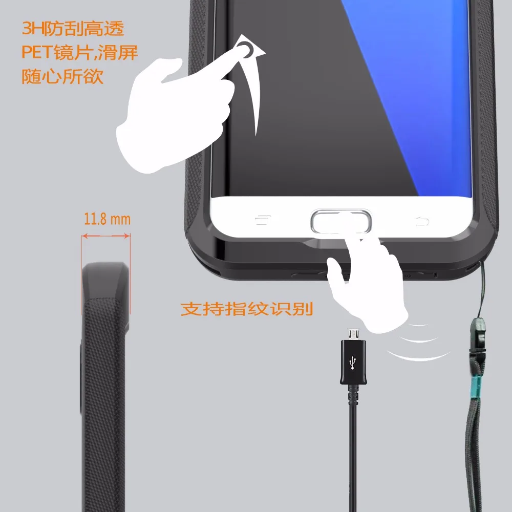 Водонепроницаемый ударопрочный чехол IP68 для плавания и дайвинга samsung Galaxy Note 5