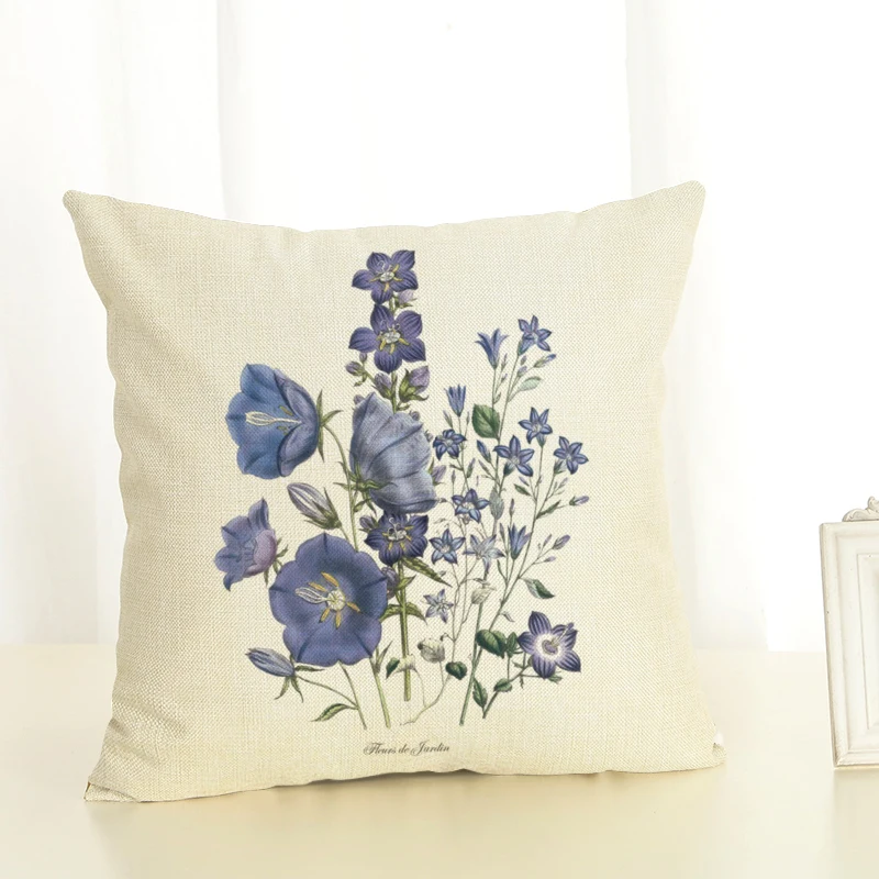 Льняная наволочка с цветами чехол подушка в виде Луны животным цветком для