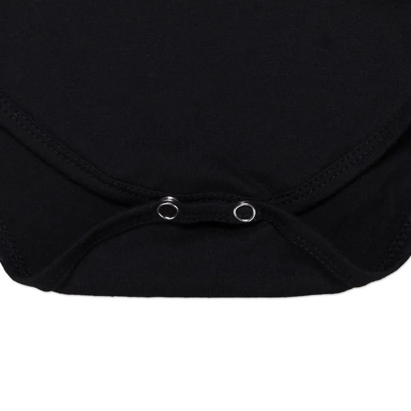 Комплект детской одежды для новорожденных черный хлопковый боди с короткими