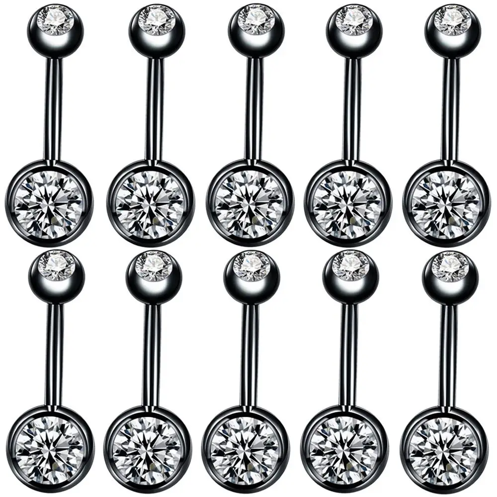 10 шт. хирургическое стальное кольцо для пирсинга живота пирсинг пупка
