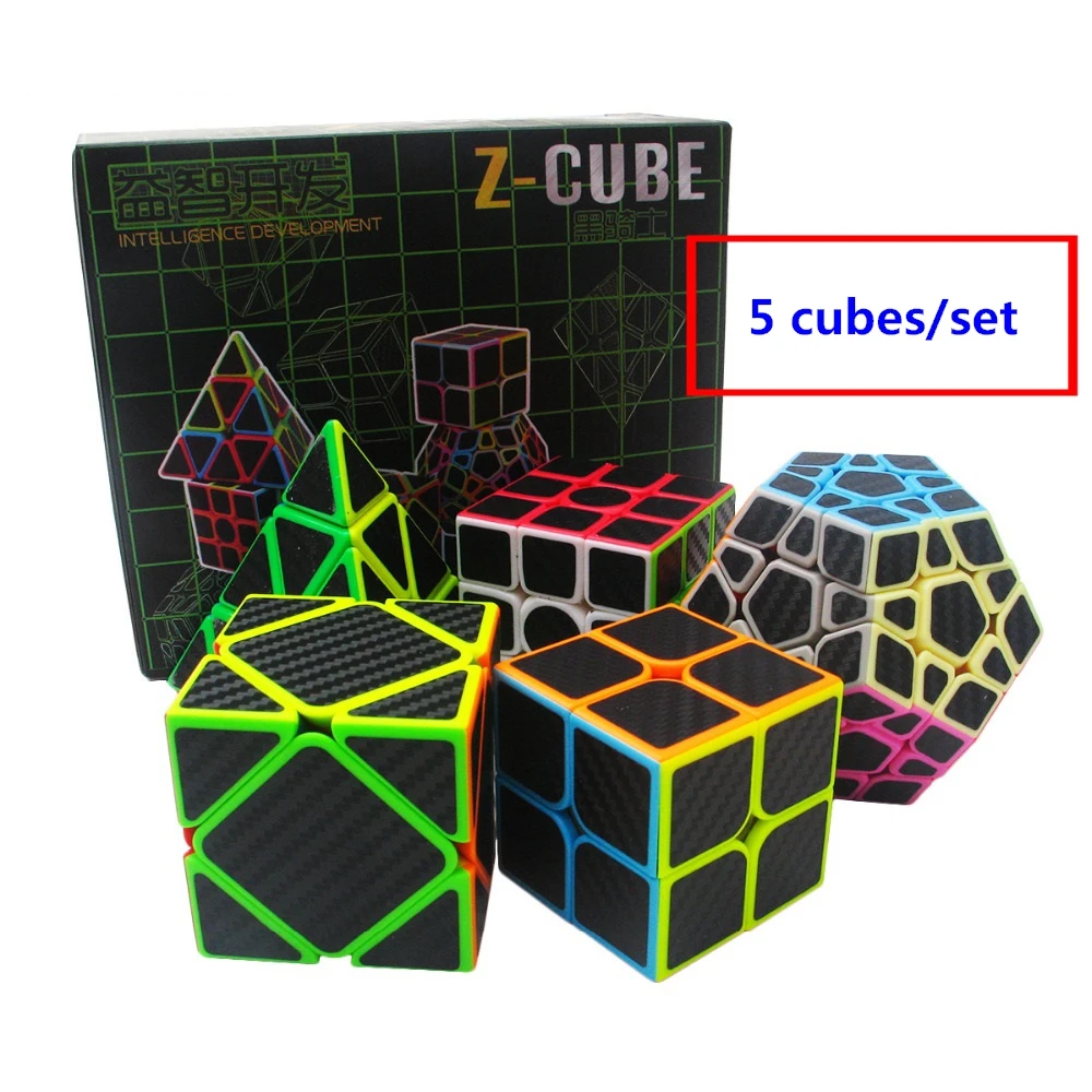 Zcube 5 шт./кор. магический куб из углеродного волокна & Dodecahedron Axis Cube 2x2x2 3x3x3 слоя