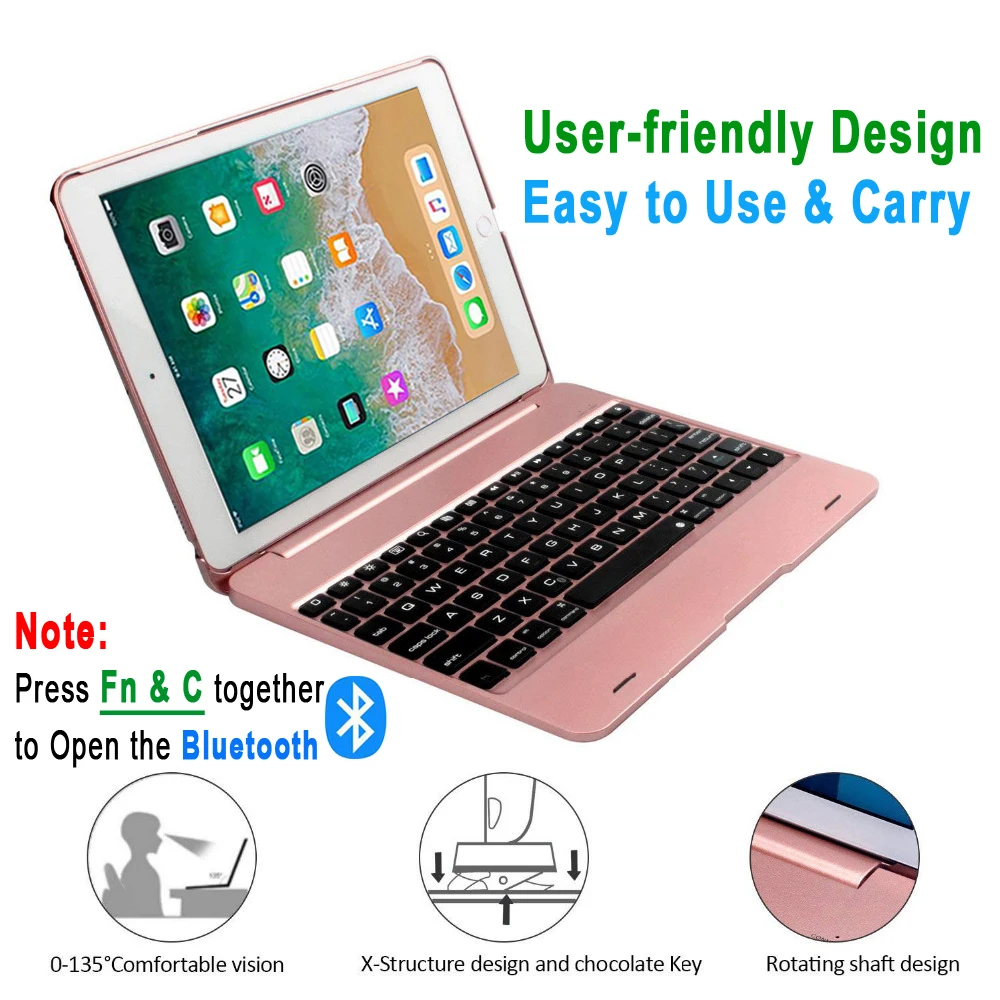 Чехол с откидной крышкой для Apple iPad 9 7 2017 2018 5 го 6 поколения беспроводной чехол