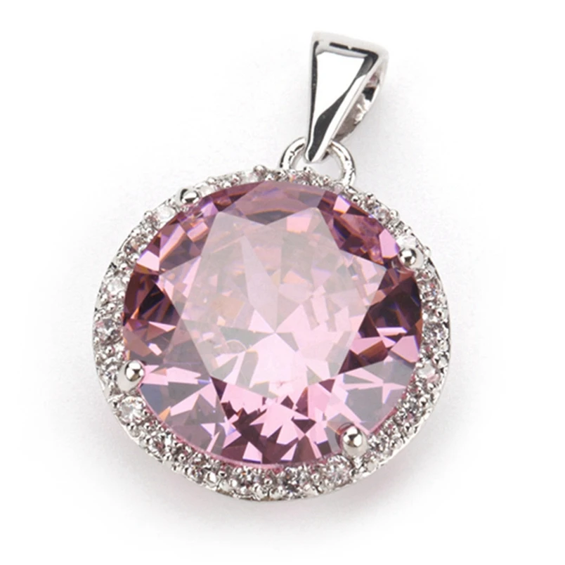 SHUNXUNZE ювелирные подвески очаровательный подарок на Рождество розового и фиолетового цветов светло-голубой Цвет Радуга кубического циркония родием R145 R487 R736 R748
