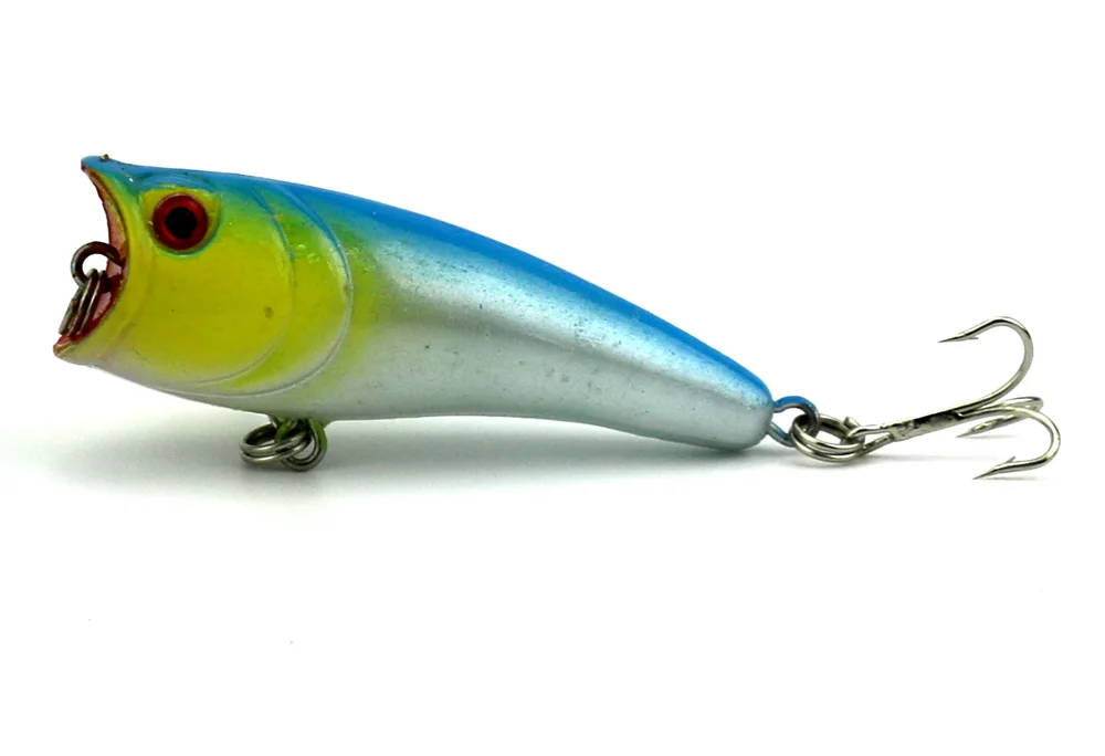 

HENGJIA 60mm Crank Popper Fishing lures 6CM 7G 8# hooks carp fishing tackle Minnow japan hard Baits fishing hooks 50pcs/lot