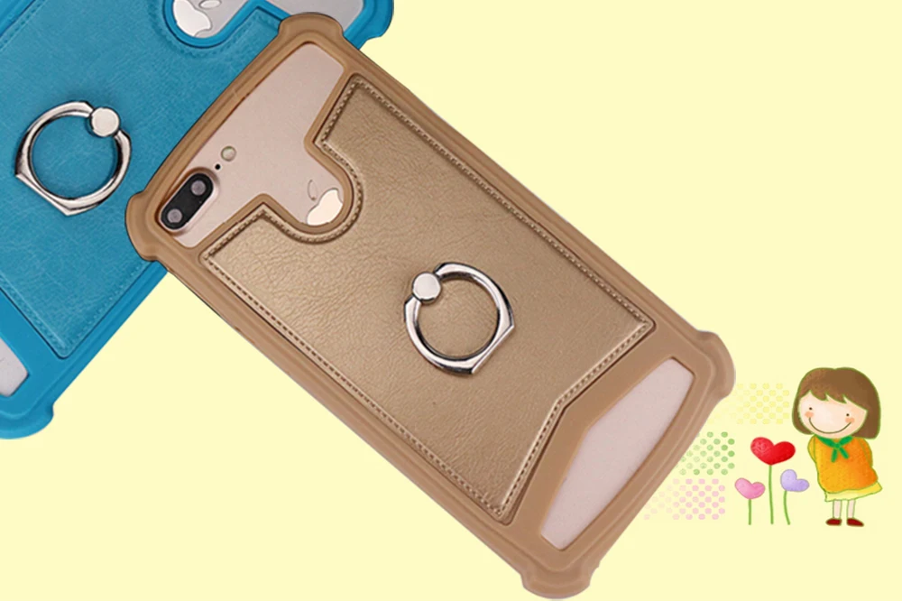 Универсальный мягкий силиконовый чехол из ТПУ и кожи для Fly FS528 Memory Plus Philips S326 X586