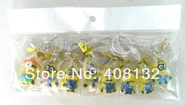 new novelty gift key chain cell phone strap kawaii cartoon despicable me 3D minions Key charms resin PVC 1.5&quot freeshippping | Мобильные
