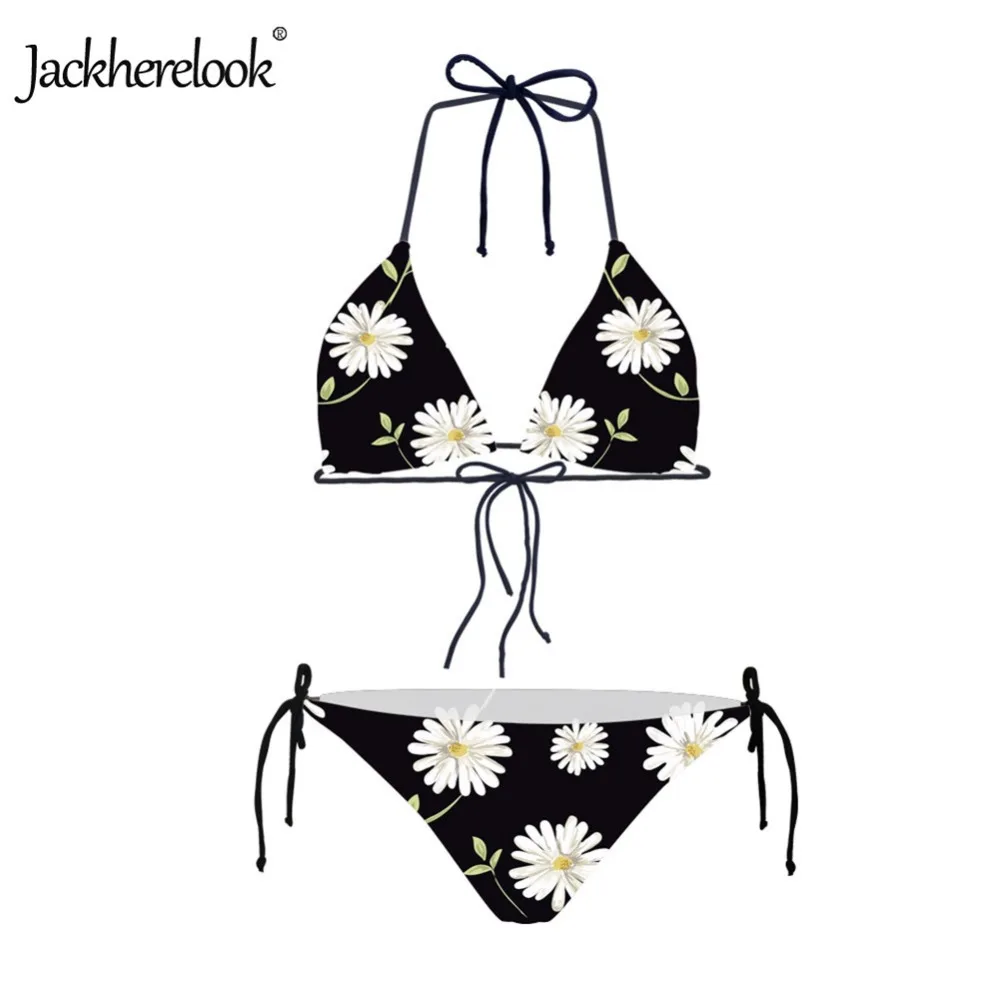 Jackhereluk 2019 бикини бразильские женские купальники с рисунком подсолнуха