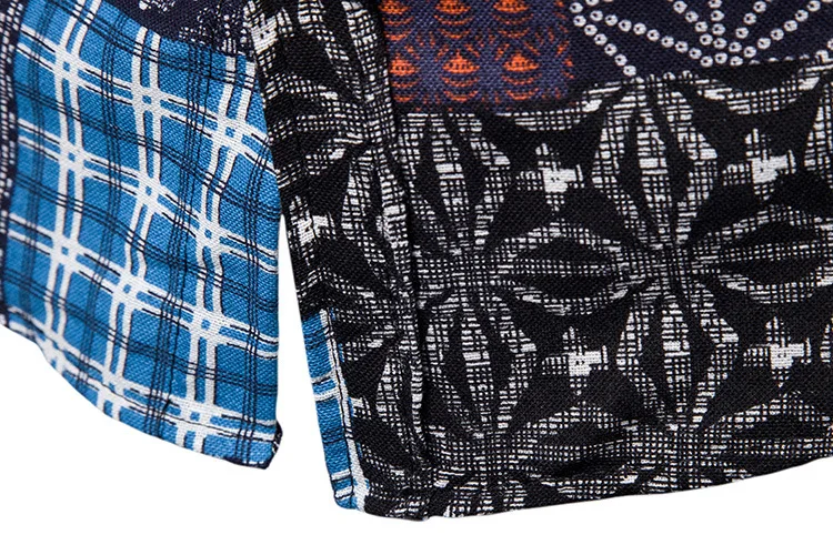 2019. Весна и новые летние с коротким рукавом Для мужчин Мужская рубашка Сломанные