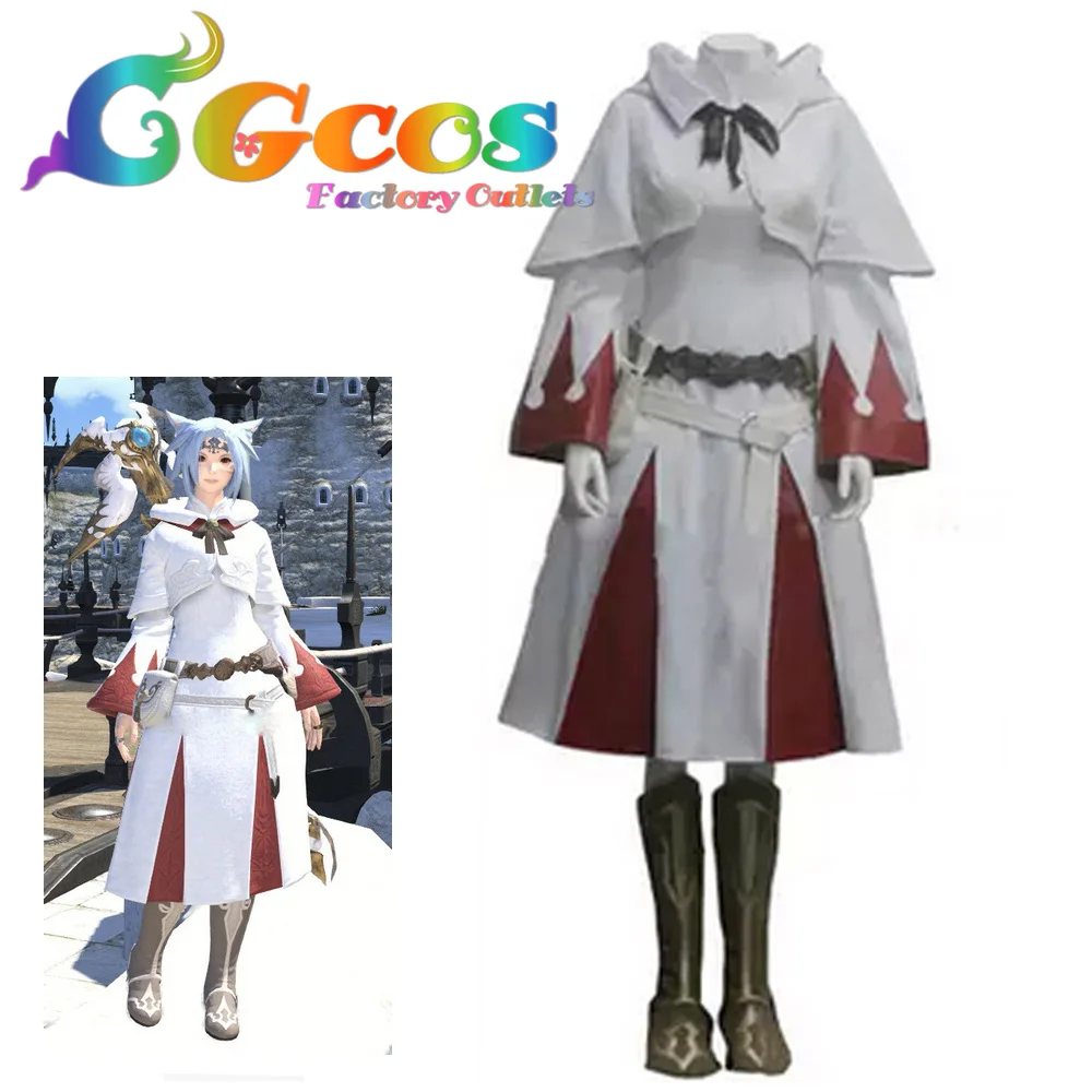 CGCOS Бесплатная доставка Косплей Костюм Final Fantasy XIV 14 белая мажорная форма аниме